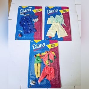 HTF 3 New 90s Diana Barbie Doll Clothing / shoes Outfit Toy Lot Casual Fashion